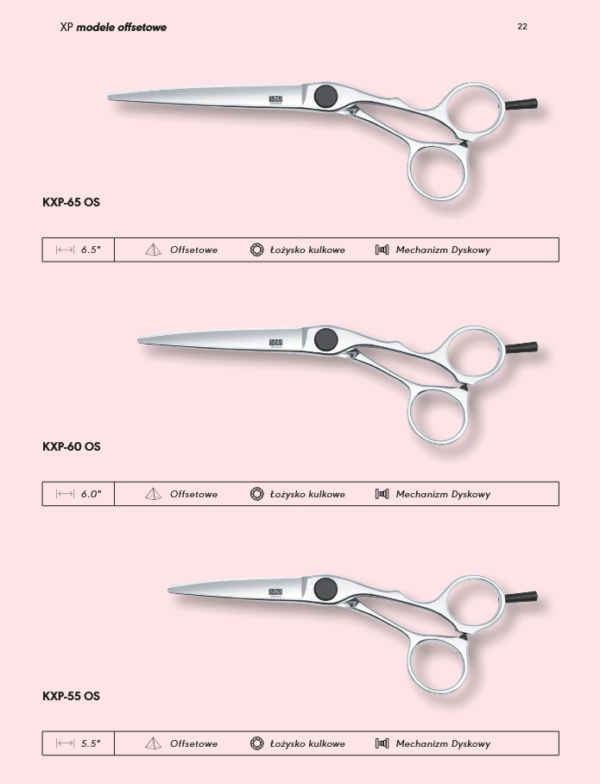 KASHO Nożyczki Fryzjerskie Kasho xp offset.